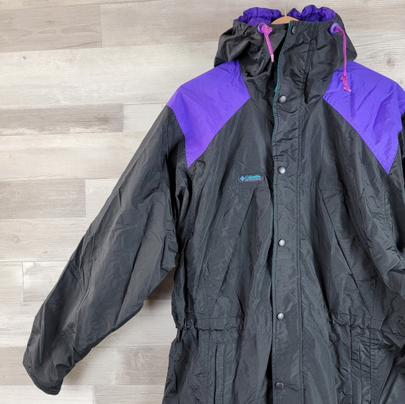 Vintage 90s Columbia Hooded Windbreaker Unisex Mens Medium Wmns Large/XL - Picture 15 of 16